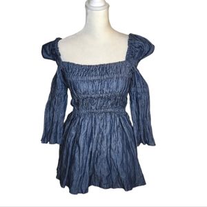 Sea New York Smocked Denim Top Altered*